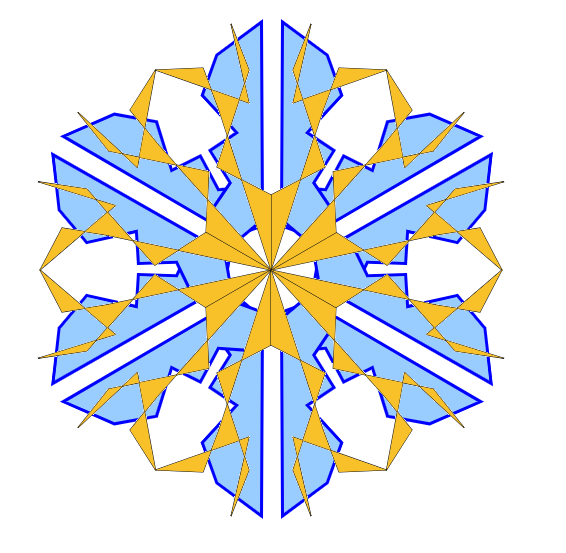 Two-colour snowflake