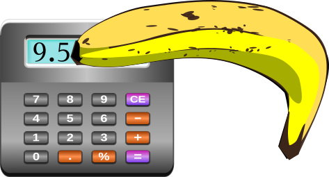 Banana on calculator