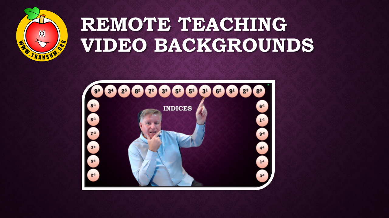 Remote Maths Teaching Video Backgrounds