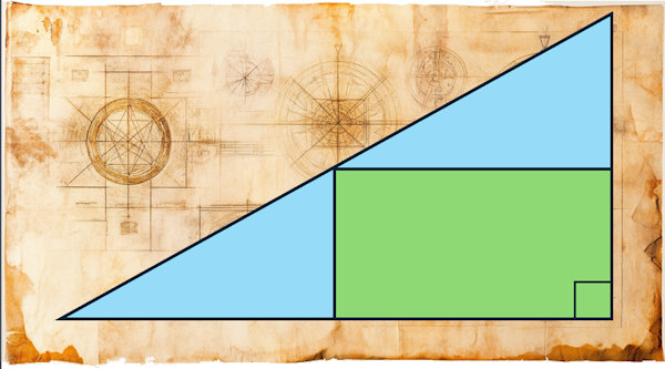 A rectangle in a triangle