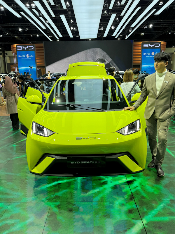 Photograph of a car at the Bangkok Motor Show 2024
