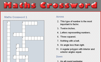 Maths Crossword