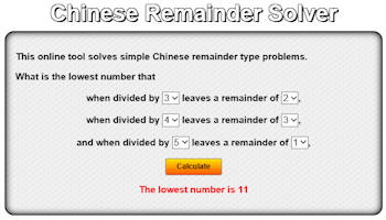 Chinese Remainder Solver
