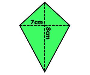 area of a kite shape